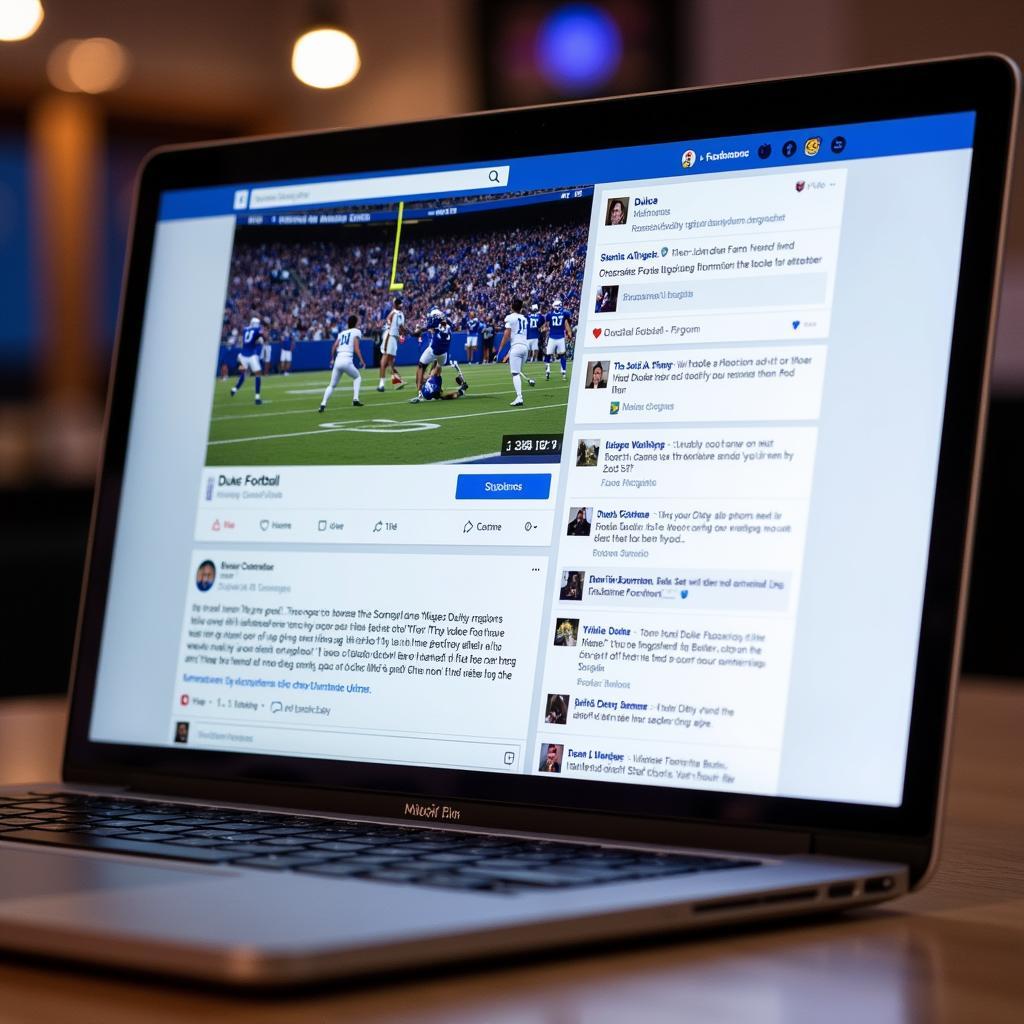 Fans interacting on Duke Football Facebook Live