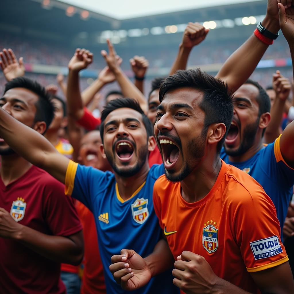 East Bengal and Mohun Bagan Fans Celebrating