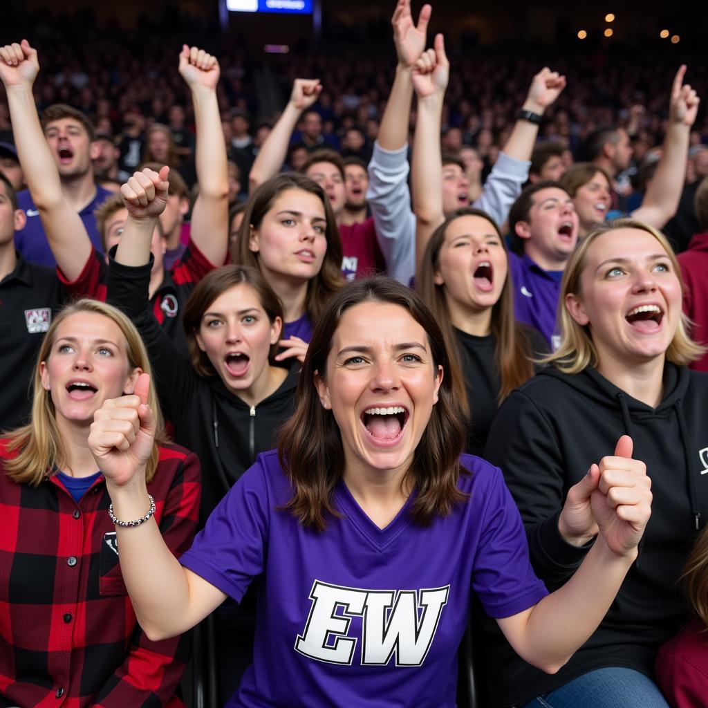 Eastern Washington Football Fans Cheering