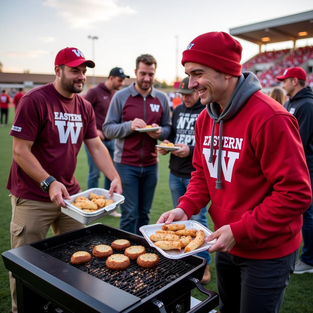 Eastern Washington Football Fans Tailgating Before Game