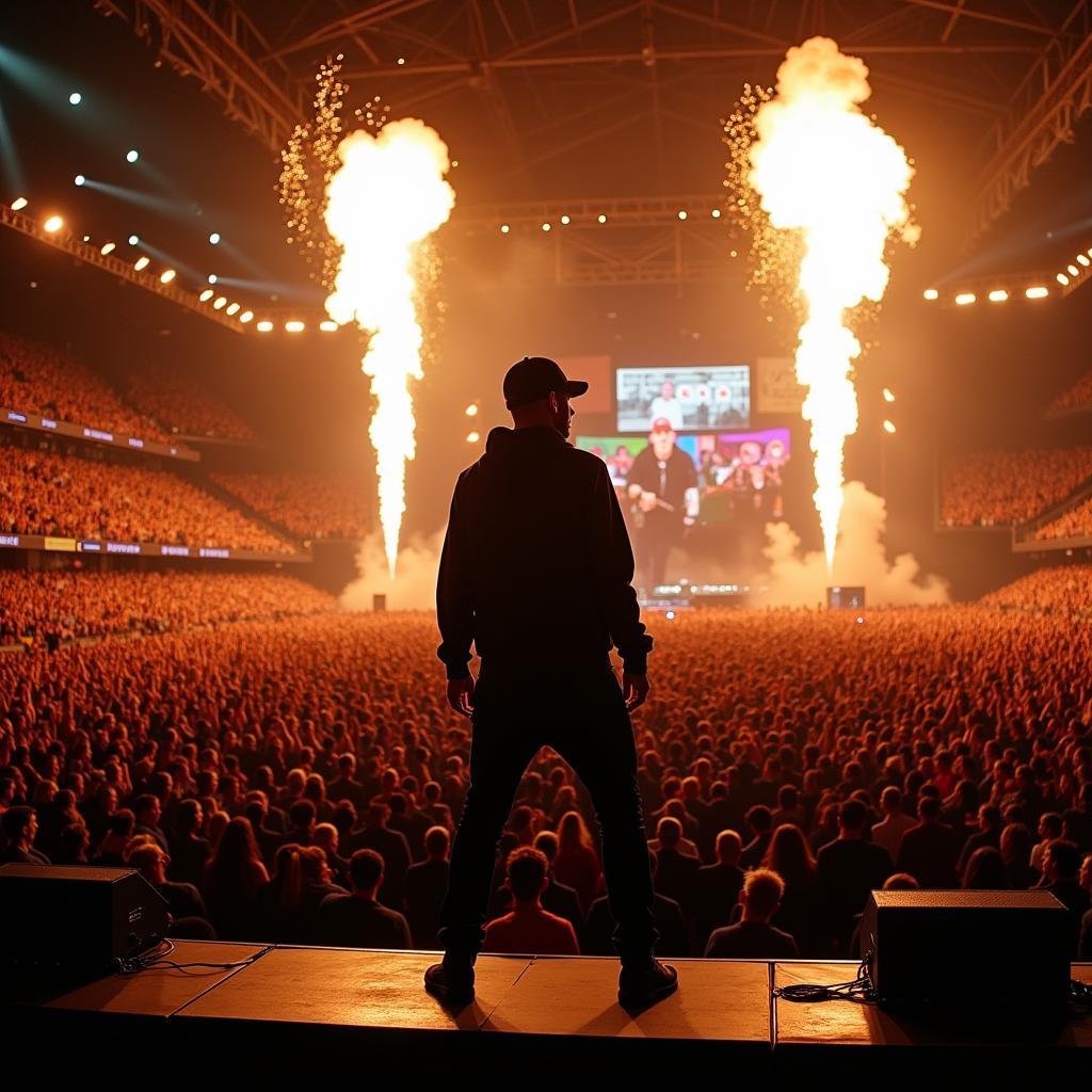 Eminem Performing at a Stadium