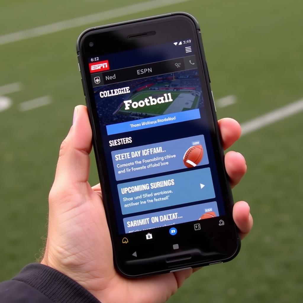 Navigating the ESPN App for College Football