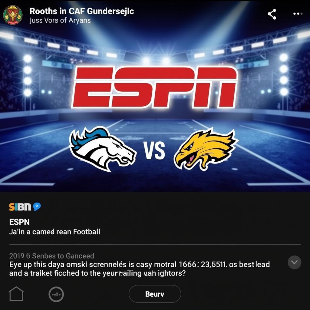 ESPN Live Football Match TV Guide