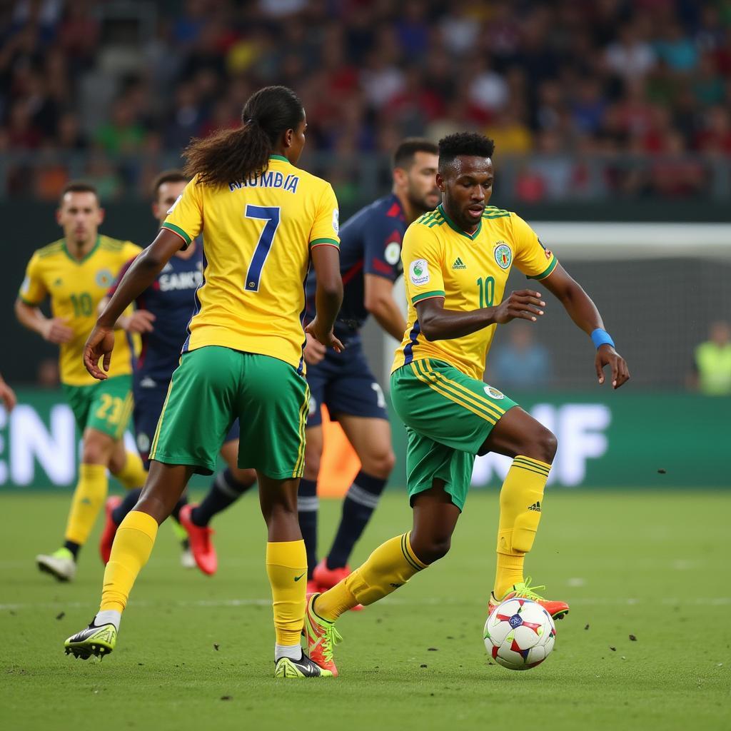 Ethiopian Football Players In Action