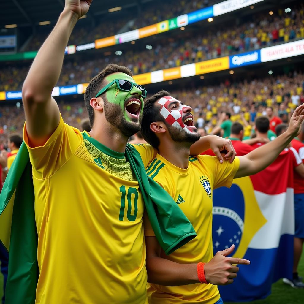 Passionate Fans: Brazil vs. Croatia