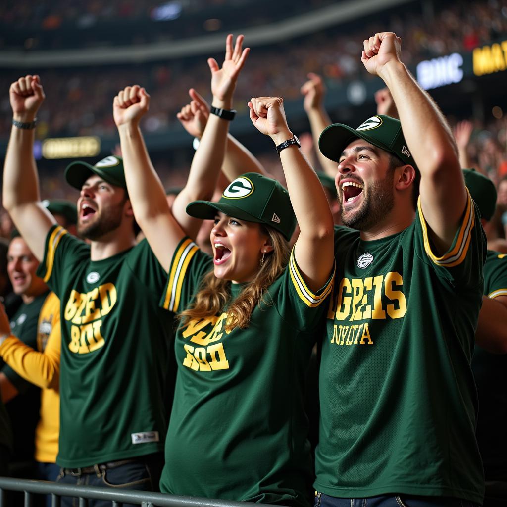 Fans Celebrating Packers Touchdown