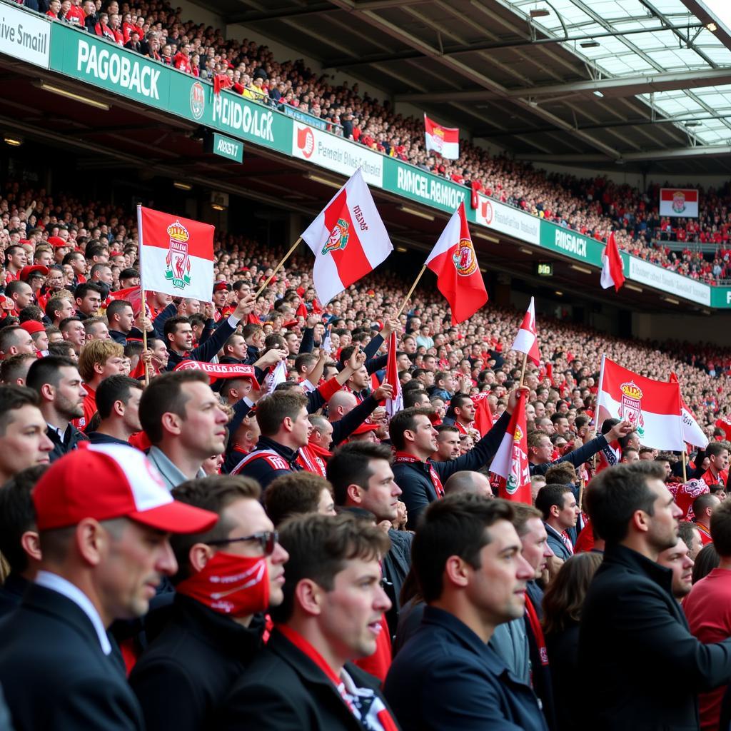 Fans Cheering at the League Cup Final