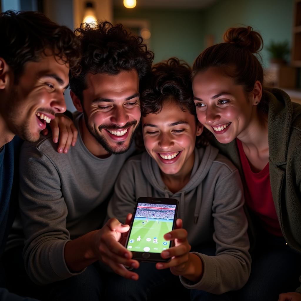 Fans Watching El Clásico on Mobile