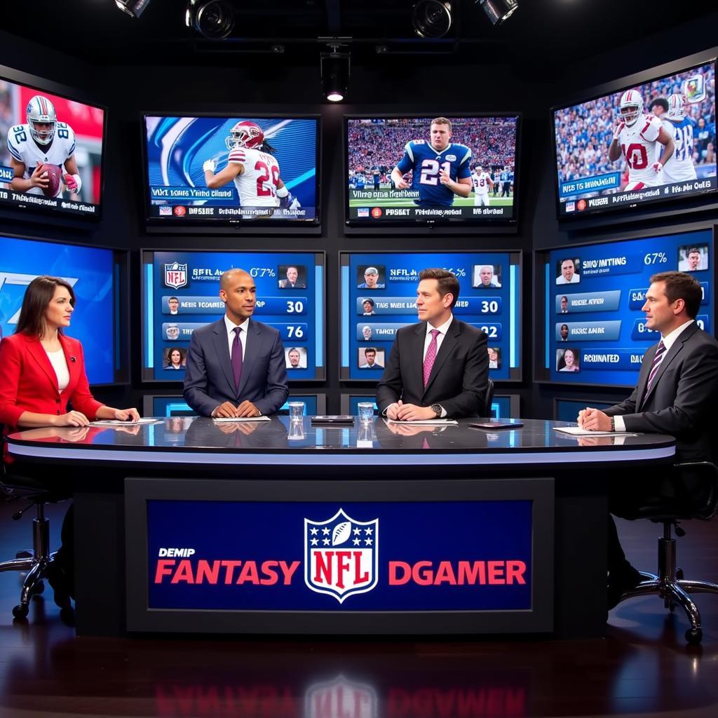 Fantasy Football Analysts on Live NFL Network Cast Discussing Player Performances