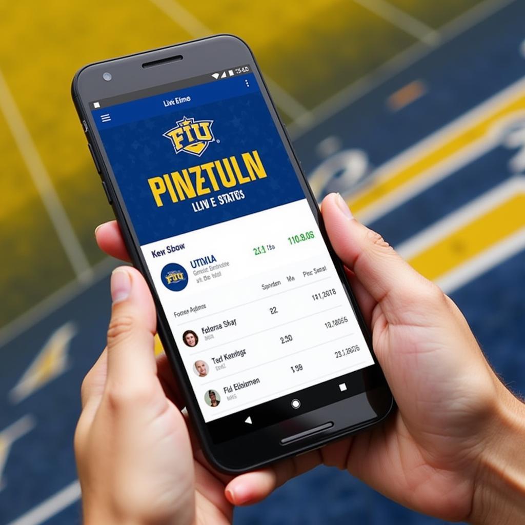 FIU Football Live Stats on Mobile