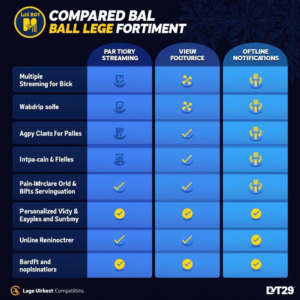 Comparison of Key Features in Football Apps