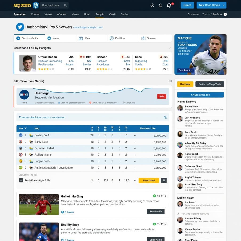 User-friendly Interface of a Football Live Commentary Website