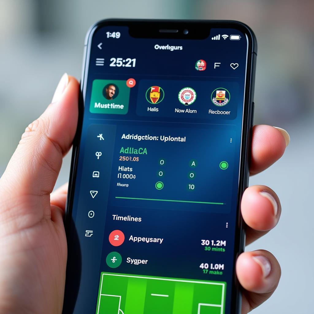 Football Live Ratings App Interface