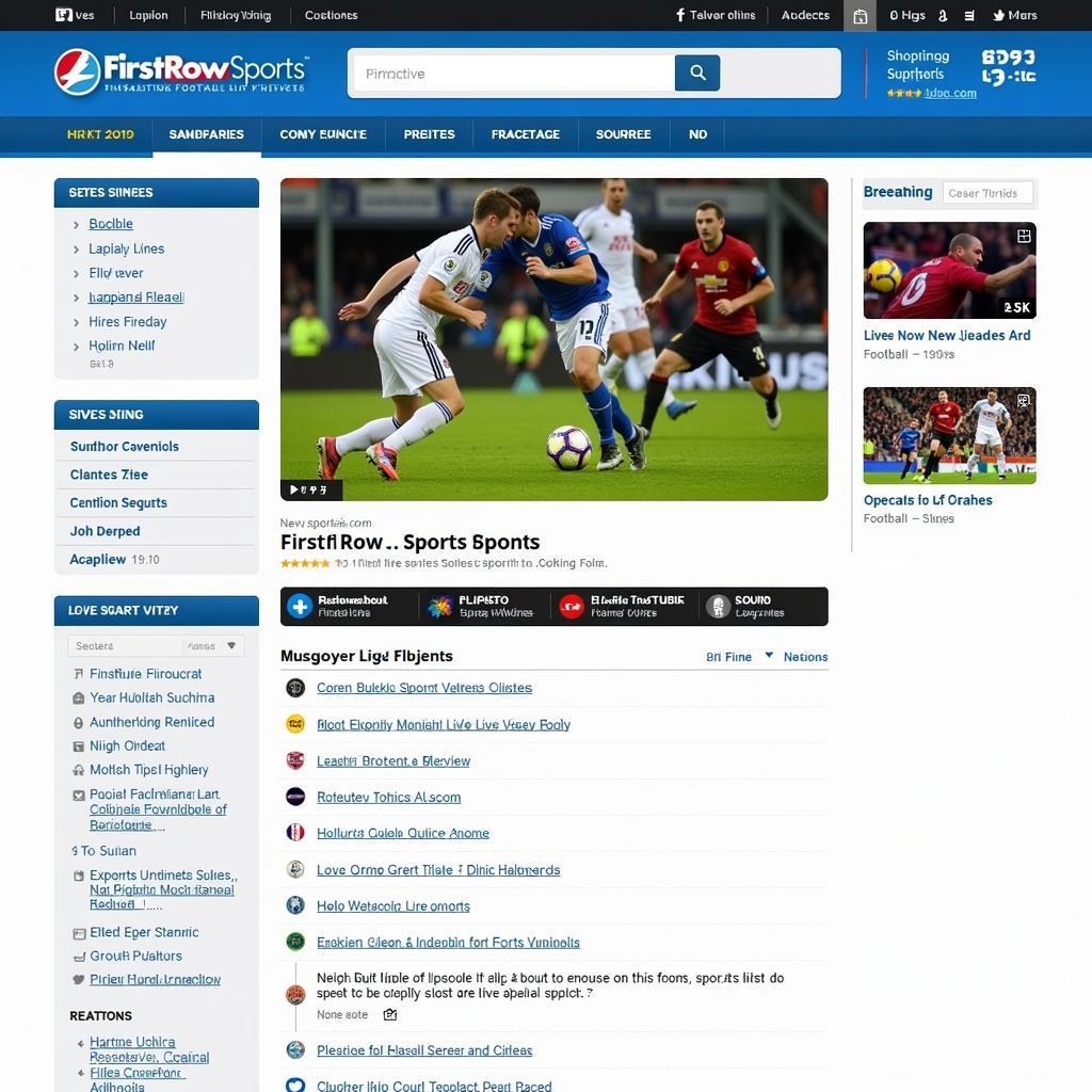 Screenshot of FirstRow Sports website