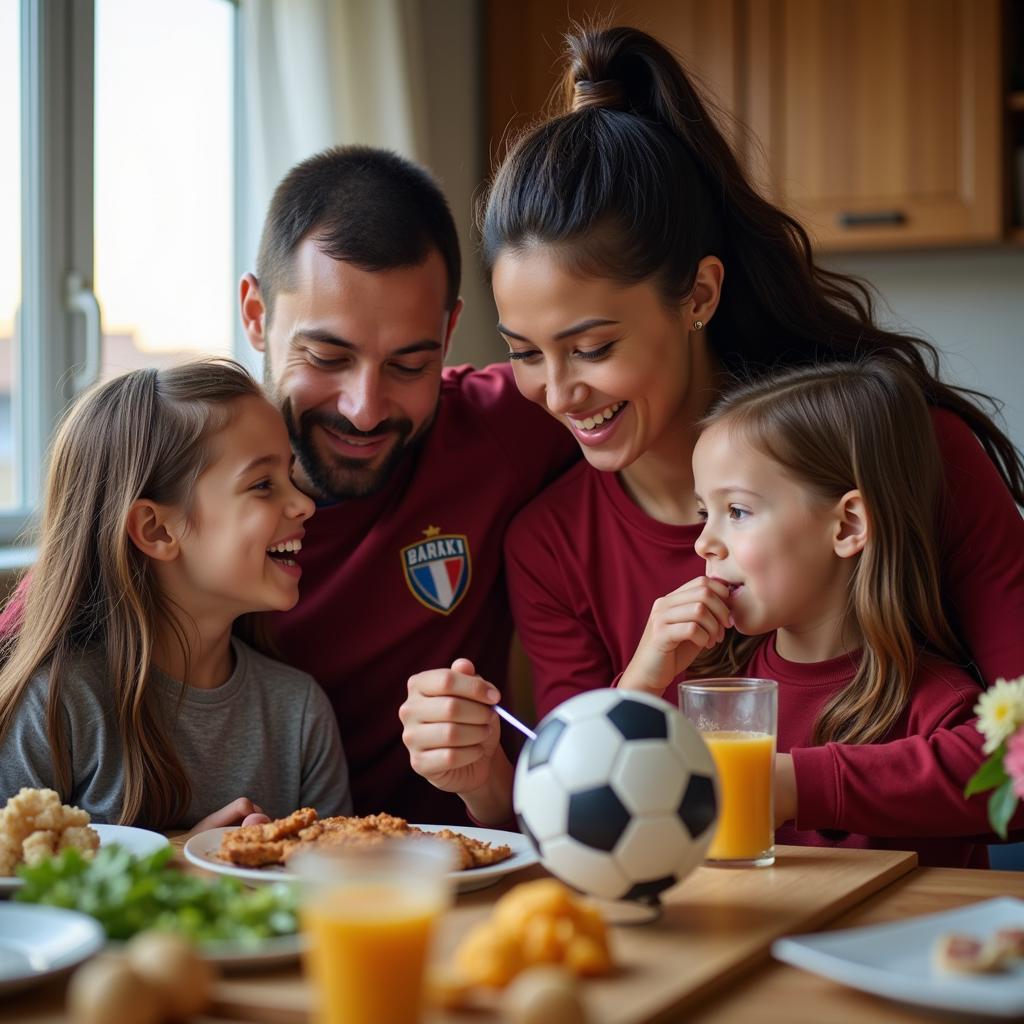 Footballer Spending Time with Family