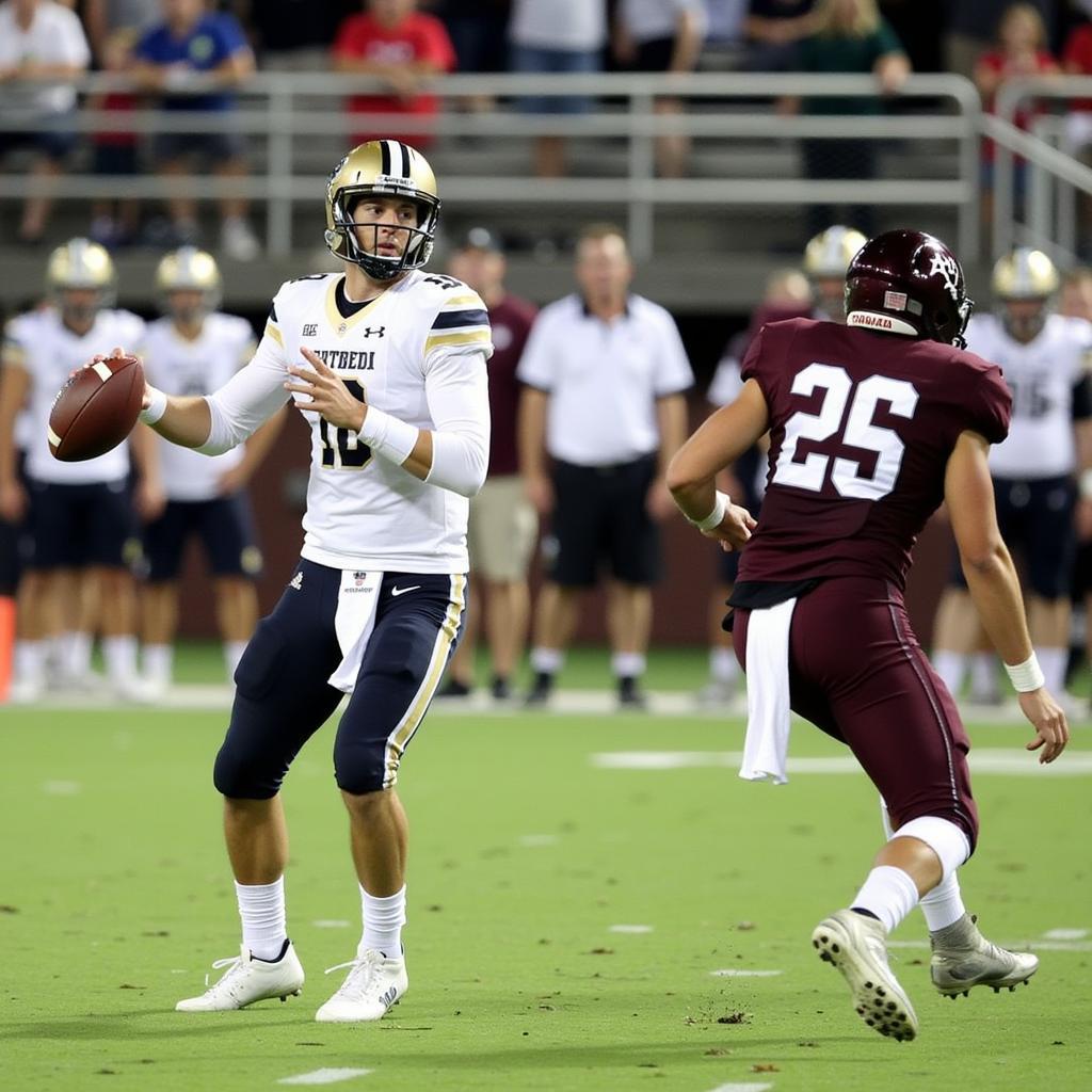 Fort Chiswell Quarterback Throwing a Pass