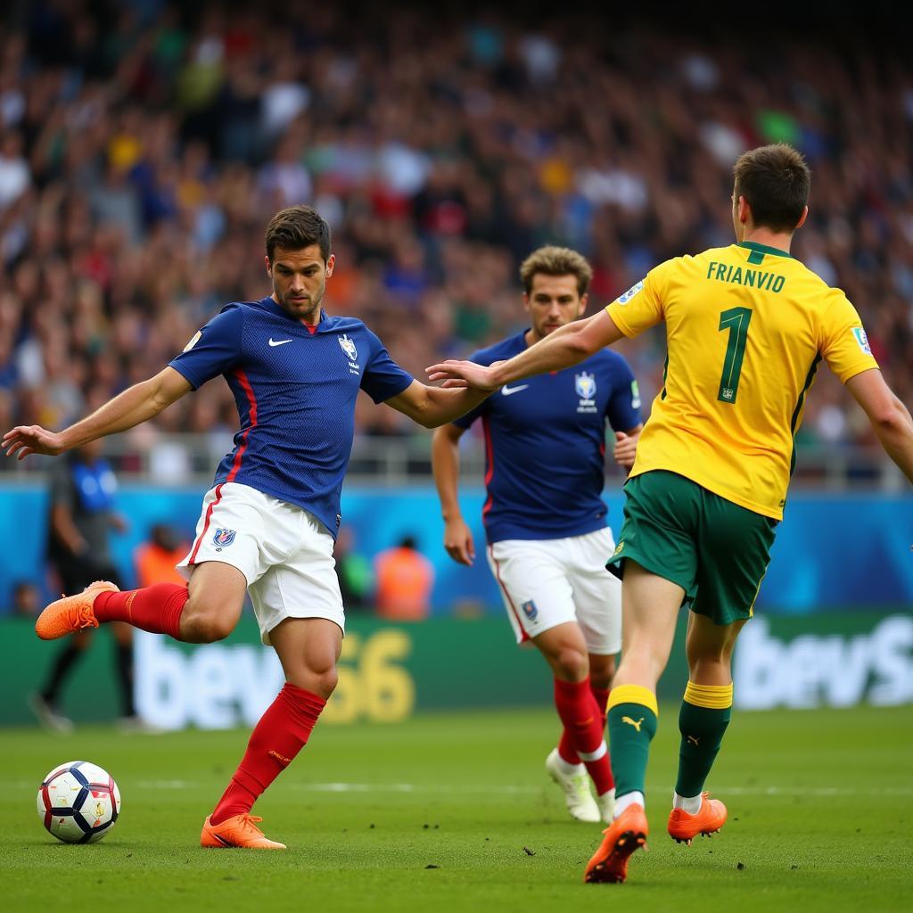 France vs Australia Football Live Match Action