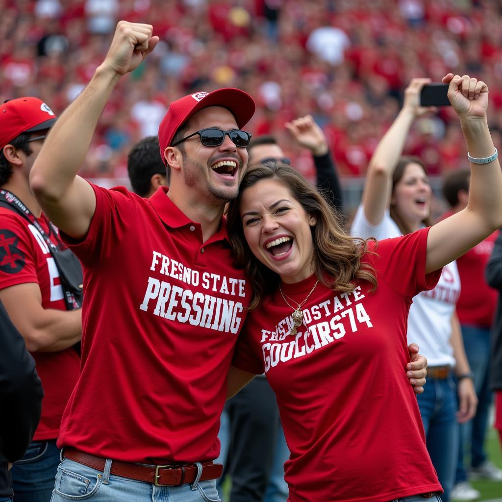 Fresno State Football Fans Celebrating