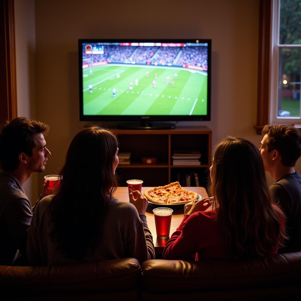 Friends Watching Carleton Football Live Stream Together