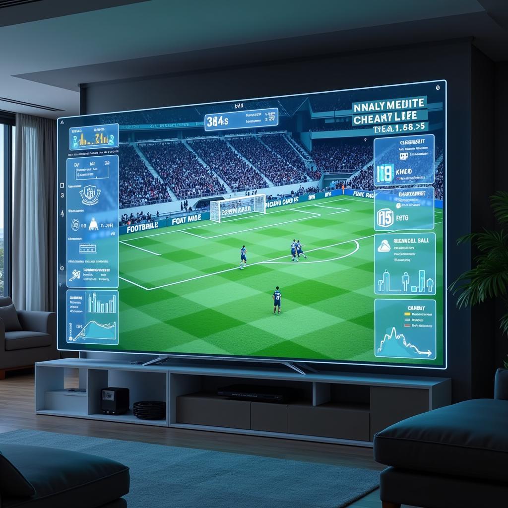 Futuristic Live Football Streaming Interface