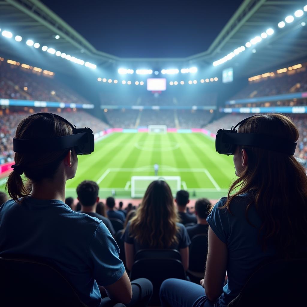 Fans Experiencing Live Football in VR