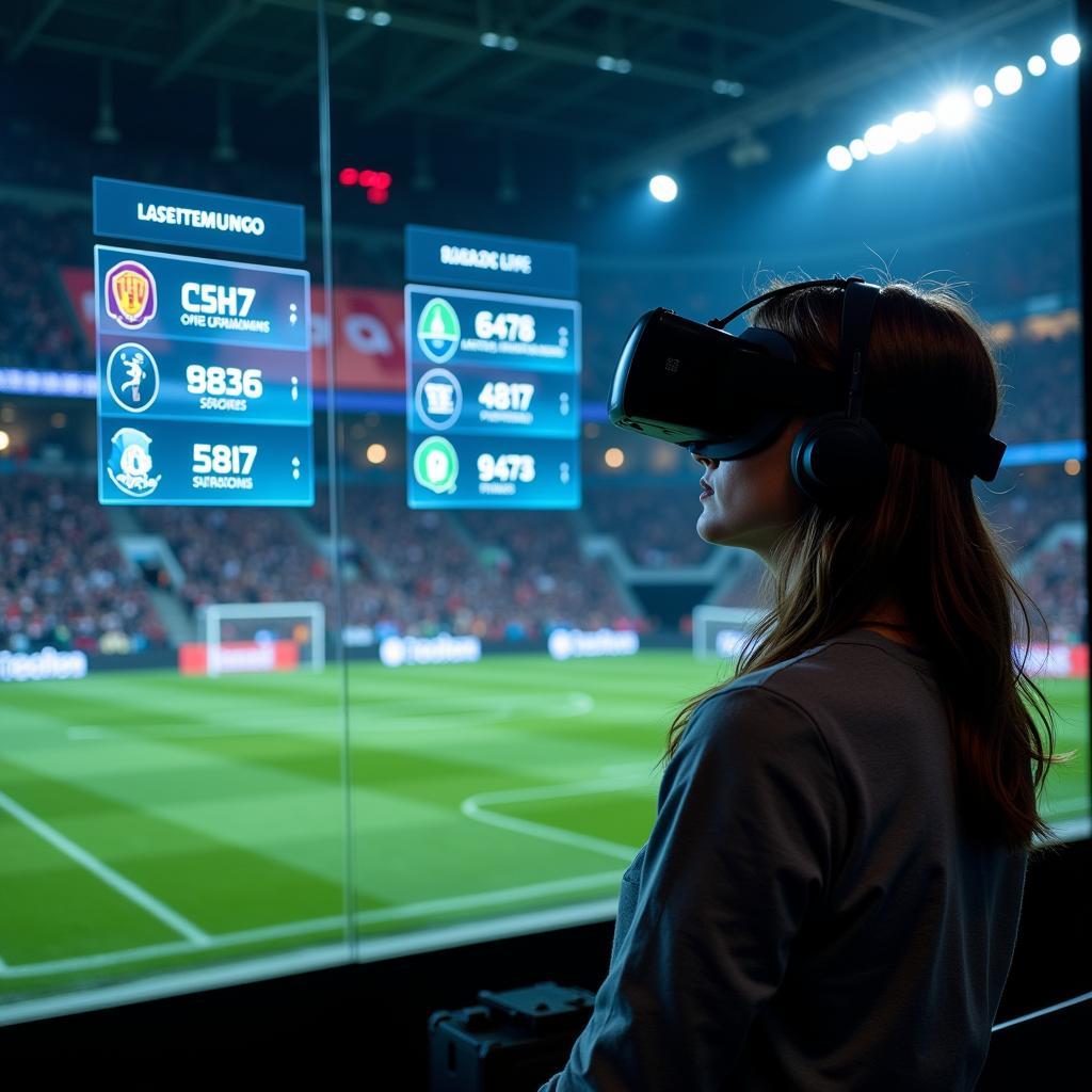 Conceptual visualization of future live score integration with VR