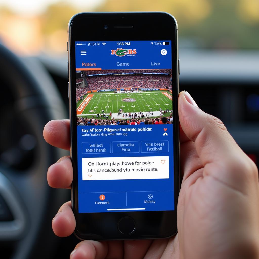 Gators Football Radio App on Mobile