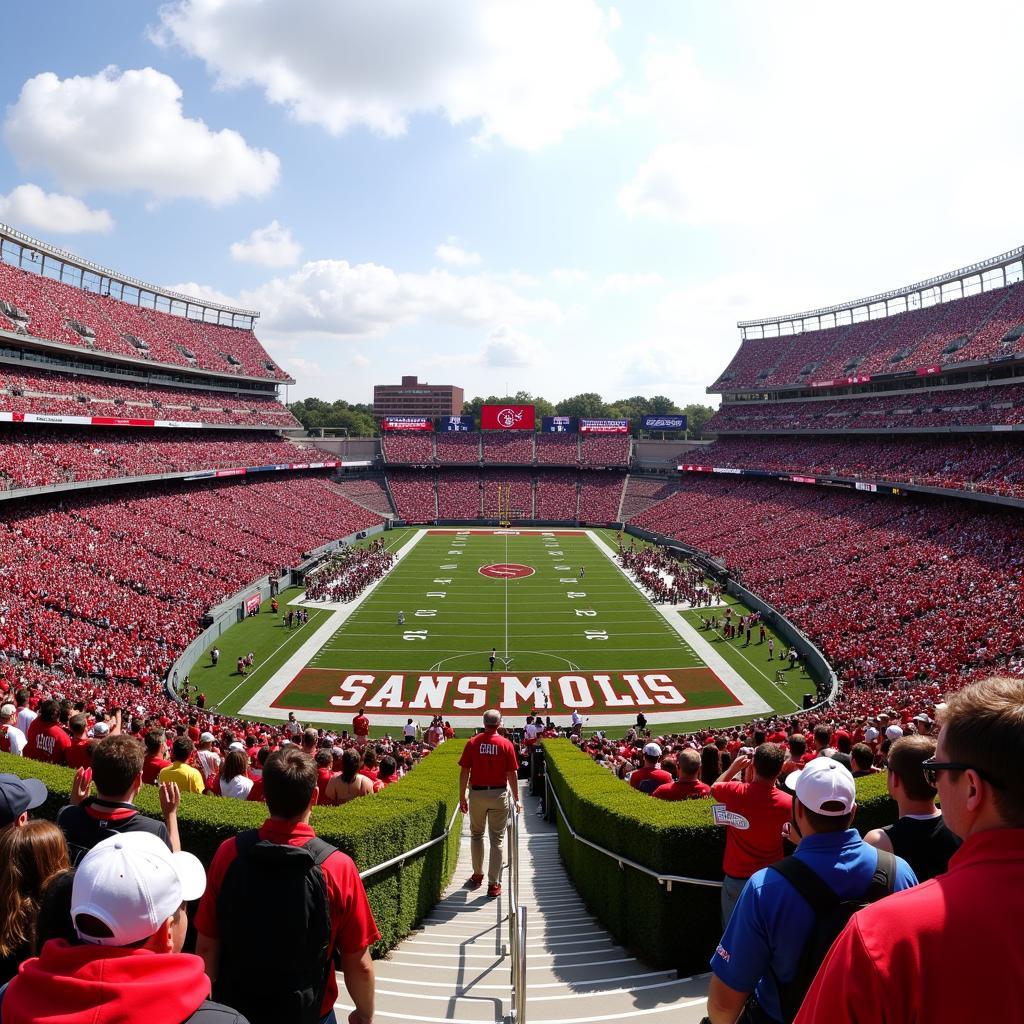 Georgia Bulldogs Game Day Atmosphere at Sanford Stadium