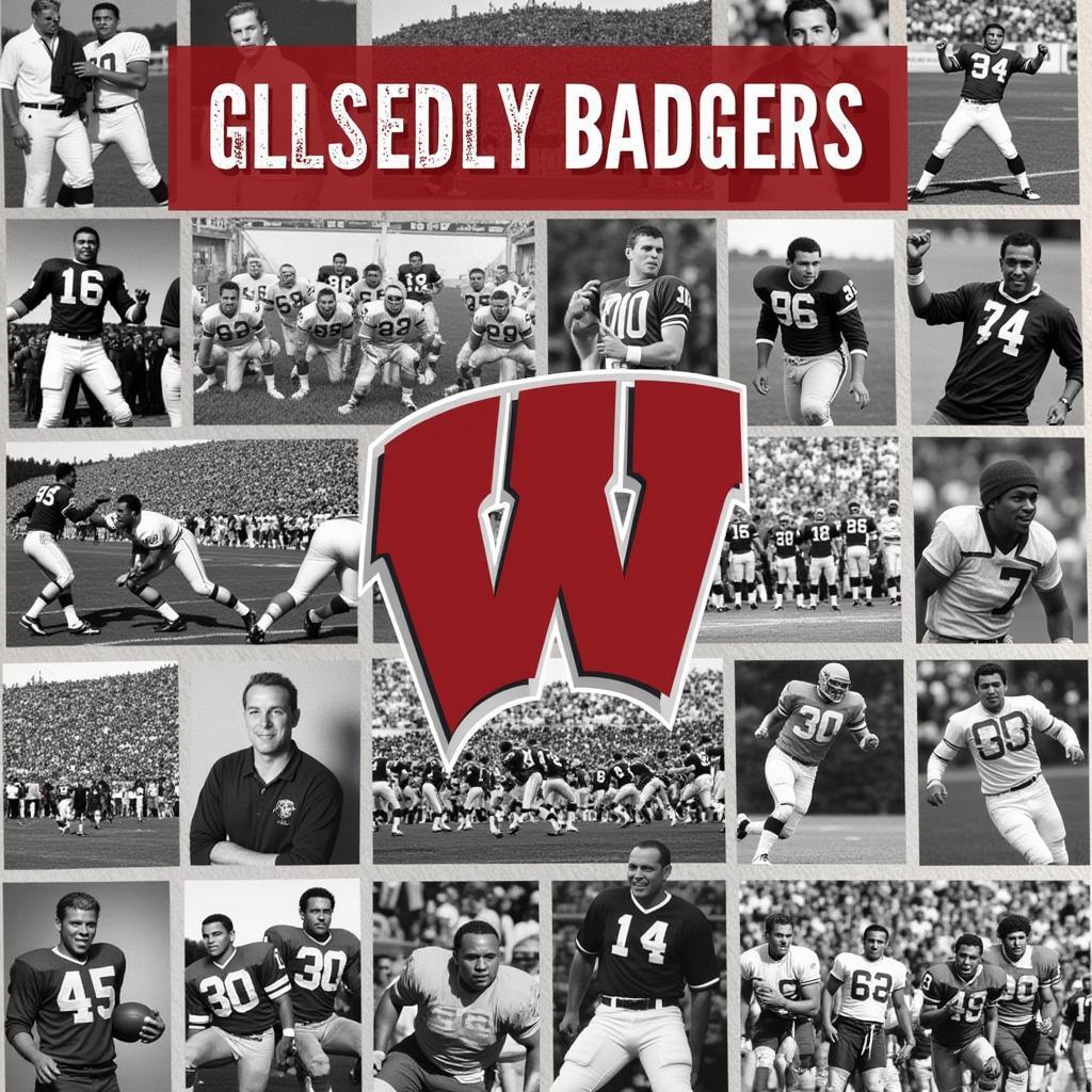 Historical photos of Wisconsin Badgers football legends