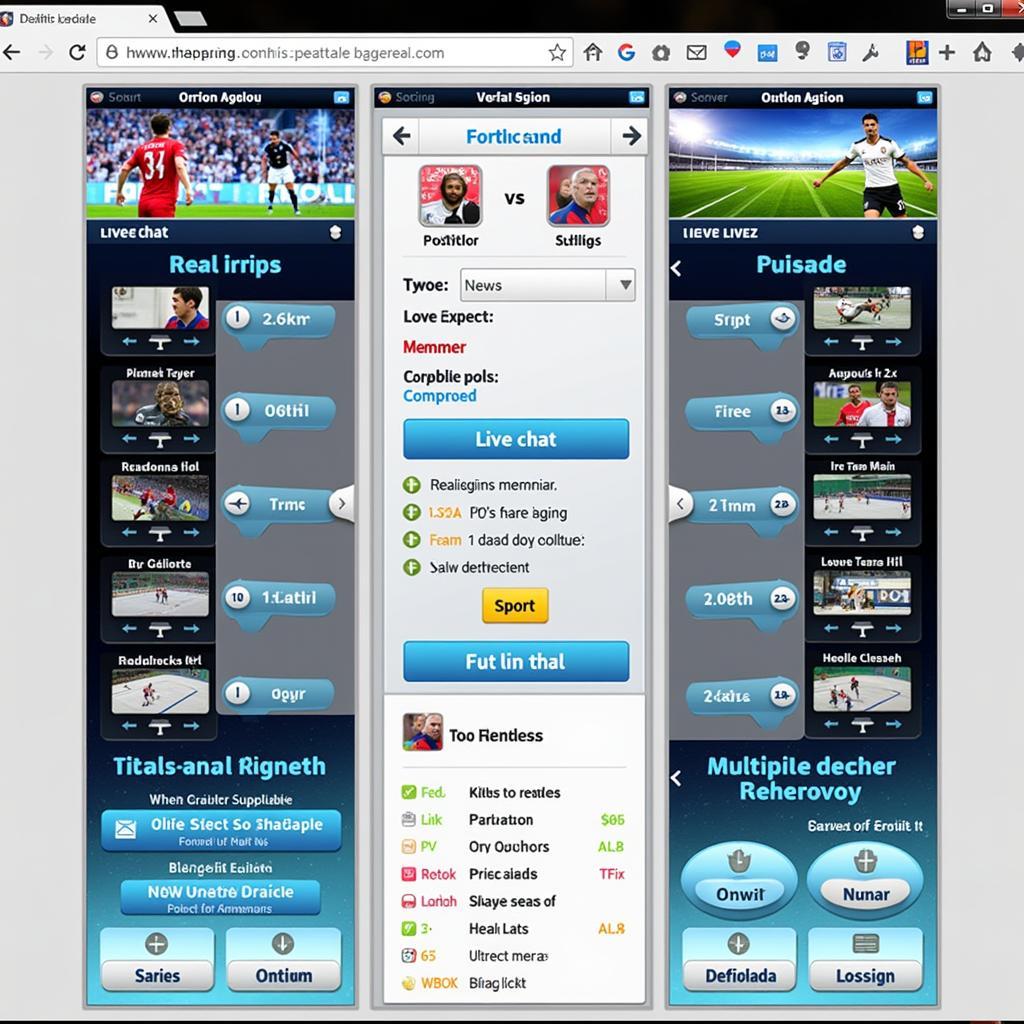 Interactive Features Football Live HD Streaming