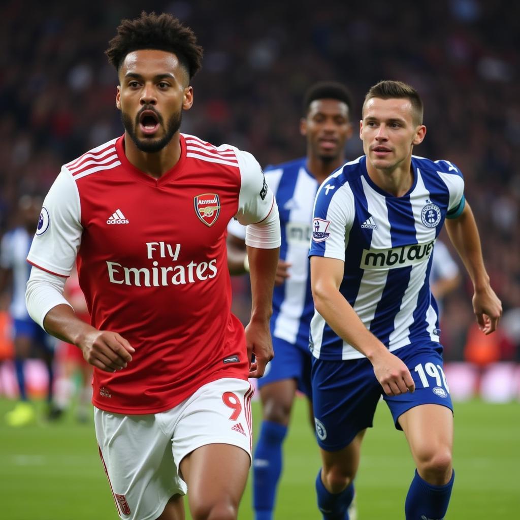 Key players from Arsenal and Brighton face off in a crucial Premier League match, with the outcome hanging in the balance.