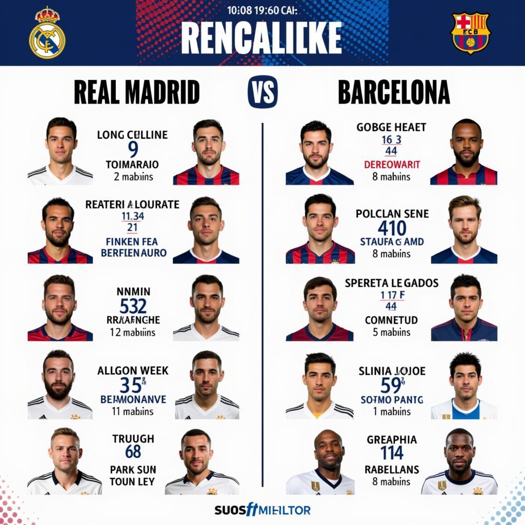 Key players in the El Clasico match