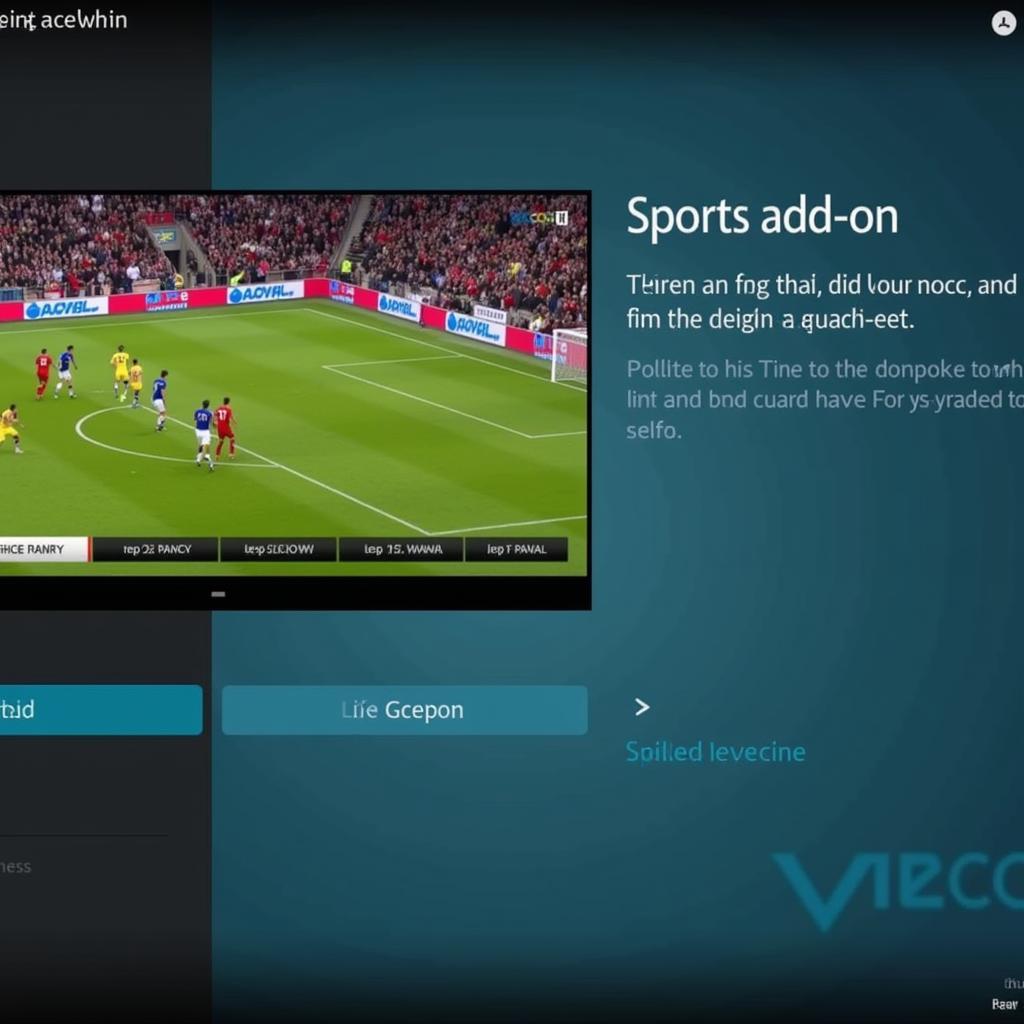 Kodi Live Football Interface