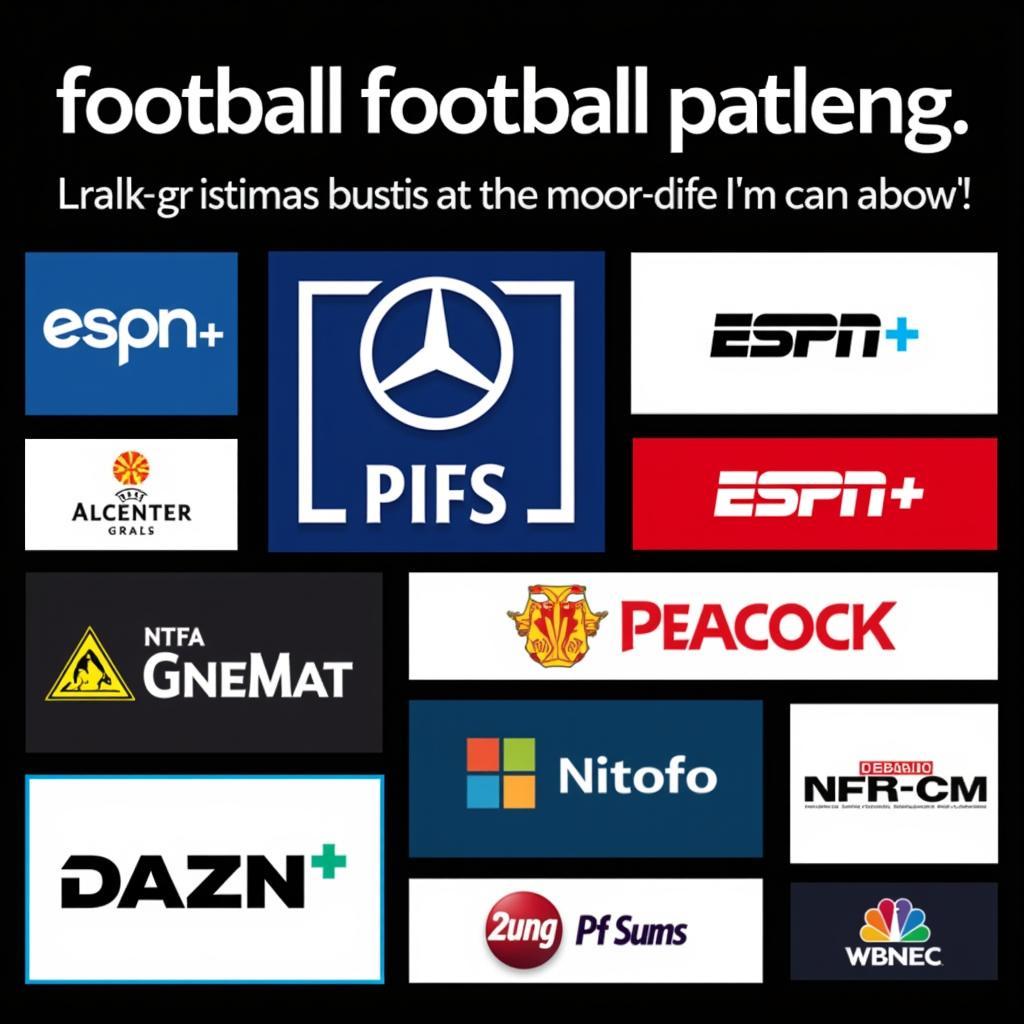 Logo collage of popular legitimate football streaming platforms