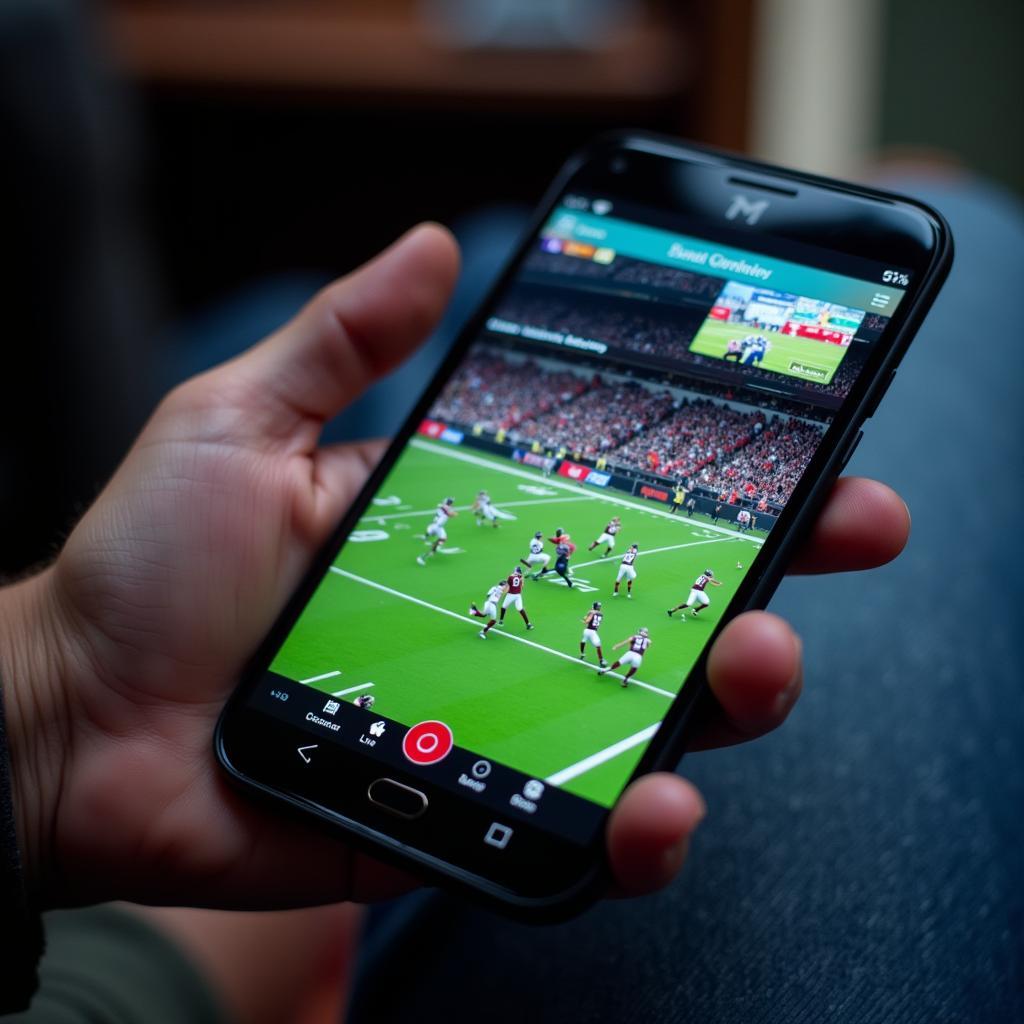 Enjoying Live NFL Commentary on a Smartphone