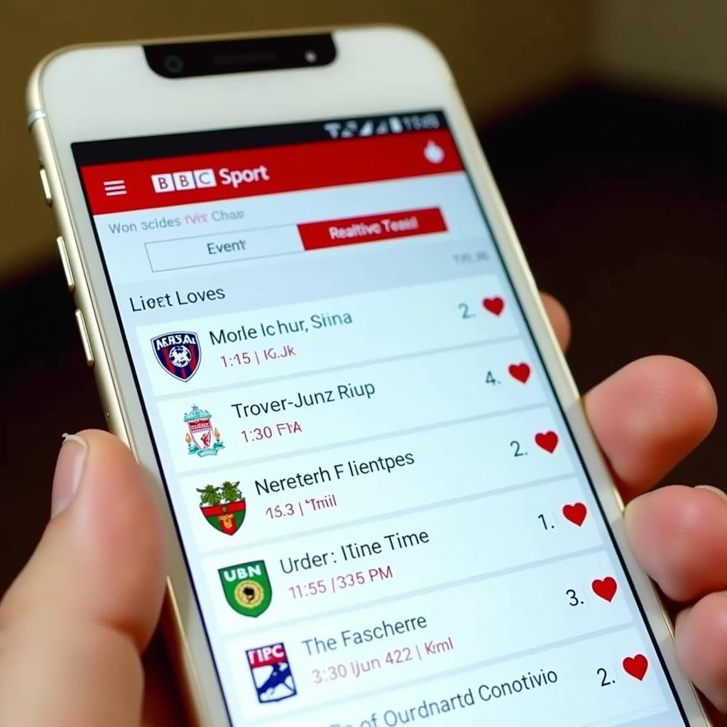 Live BBC Football Scores Mobile App