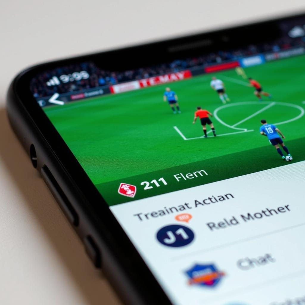 Live Football Match Streaming App Interface