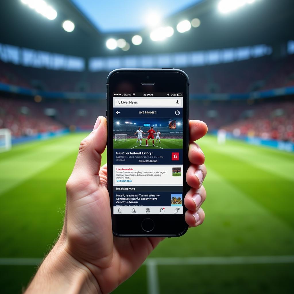 Live Football News Updates on Mobile Devices