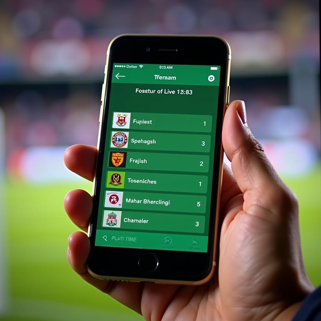 Live Football Score on Mobile App