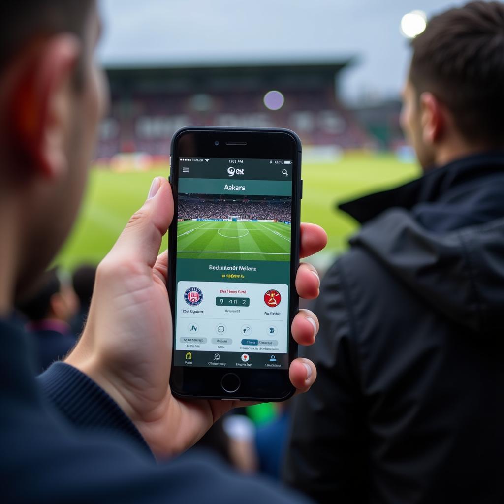 Live Football Score Updates on Mobile Phone