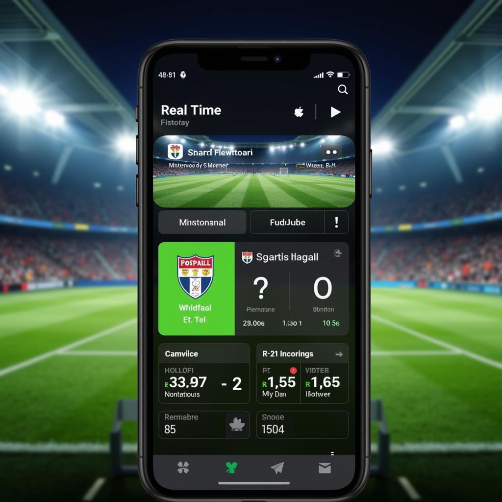 Live Football Score Updates on Smartphone