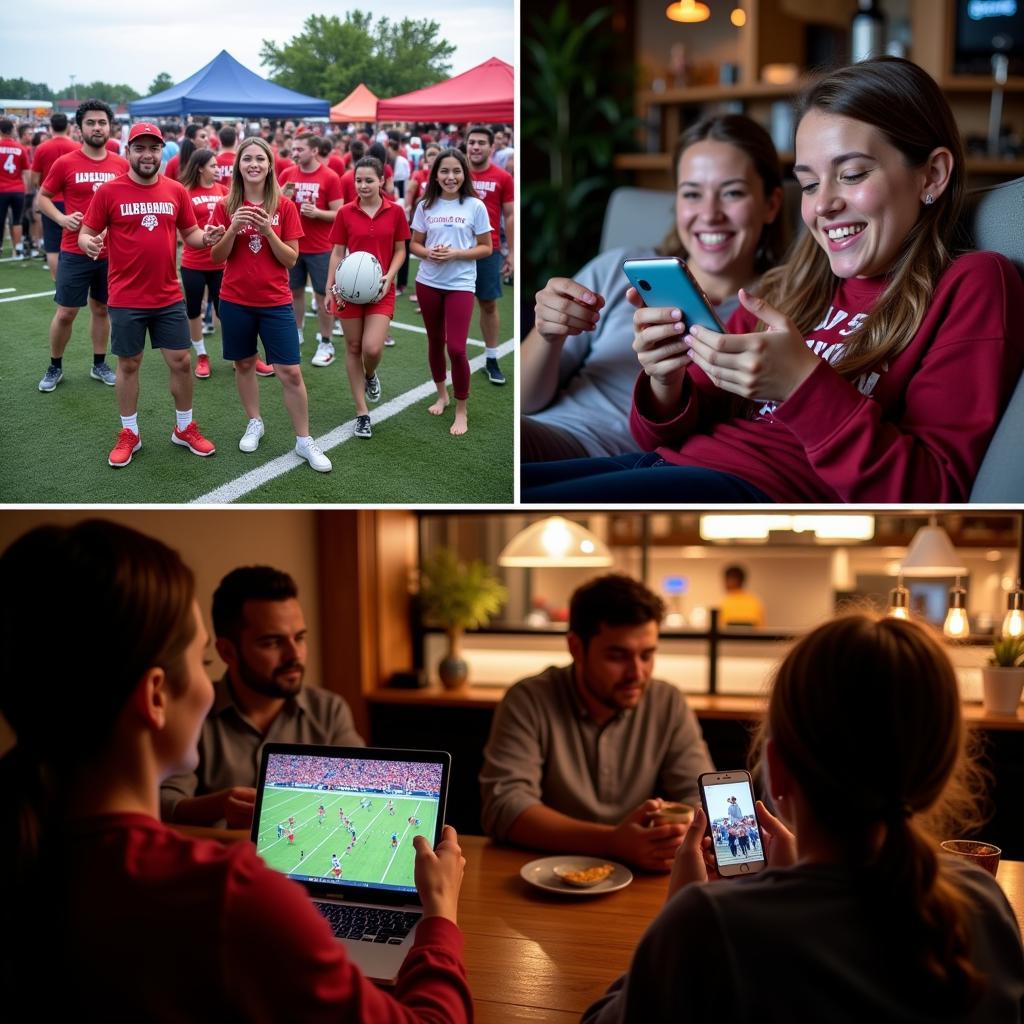 Lubbock Monterey Football Fans Watching Live Stream