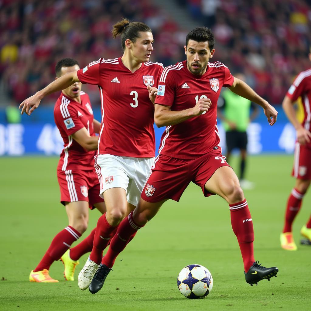 Montenegro Football Team Attacking Play