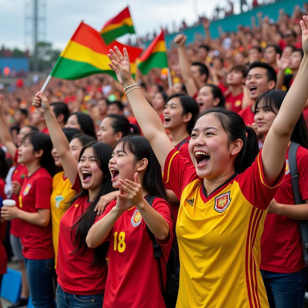 Passionate Myanmar Football Fans