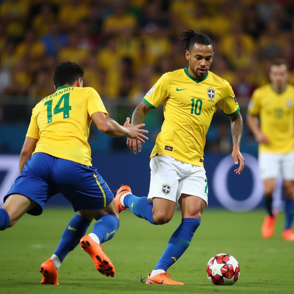 Neymar Leading the Brazilian Attack