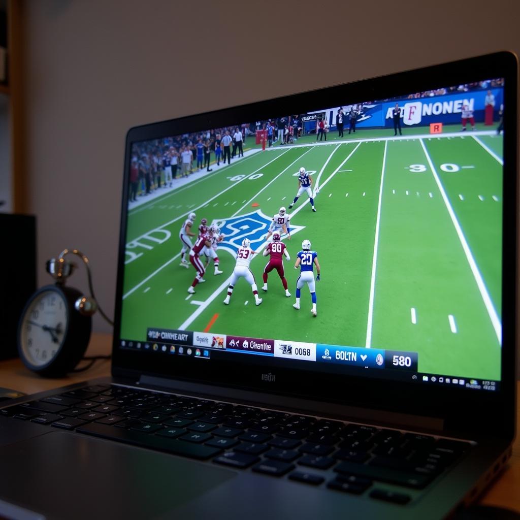 NFL Football Streaming on Laptop