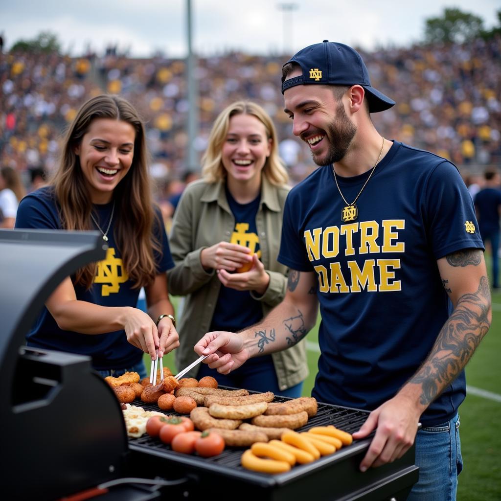 Notre Dame Football Fans Tailgating