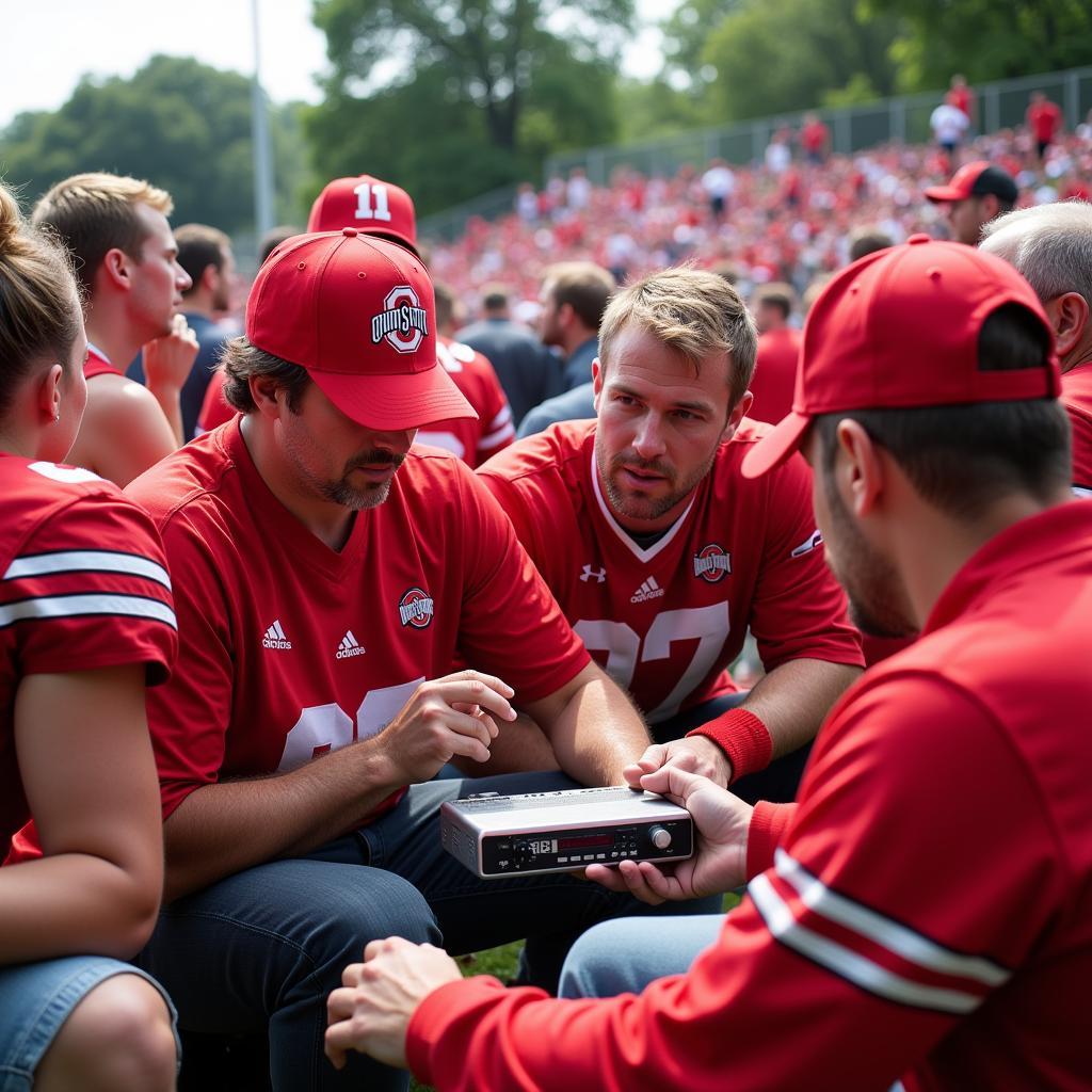 Ohio State Football Fans Listening on Radio