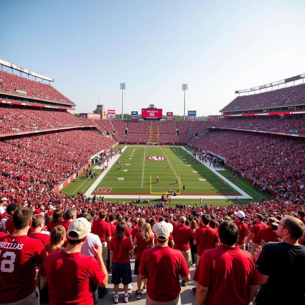 Oklahoma Football Fans at the Stadium