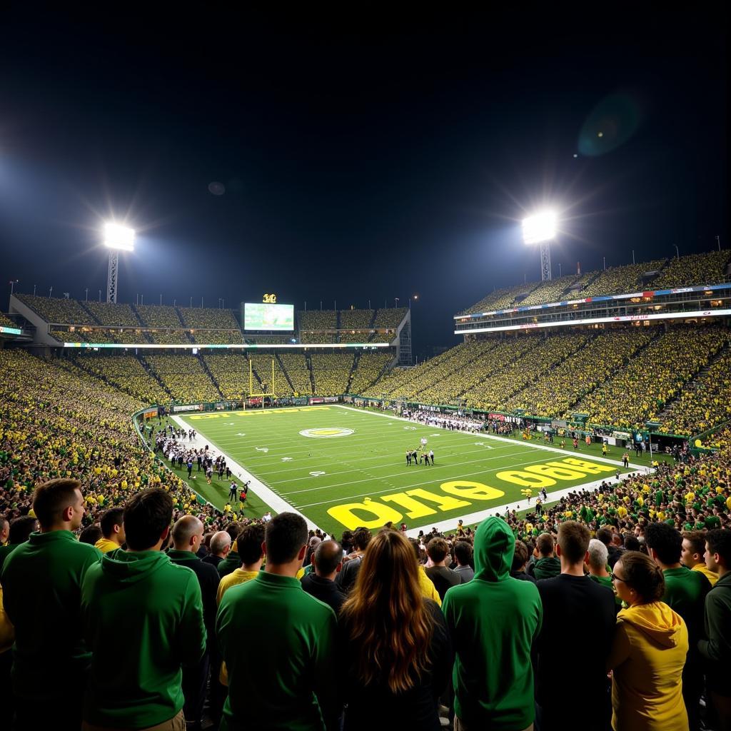 Oregon Football Live at Autzen Stadium Atmosphere